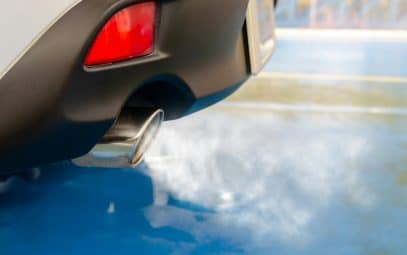 Exhaust and muffler system components in a car engine