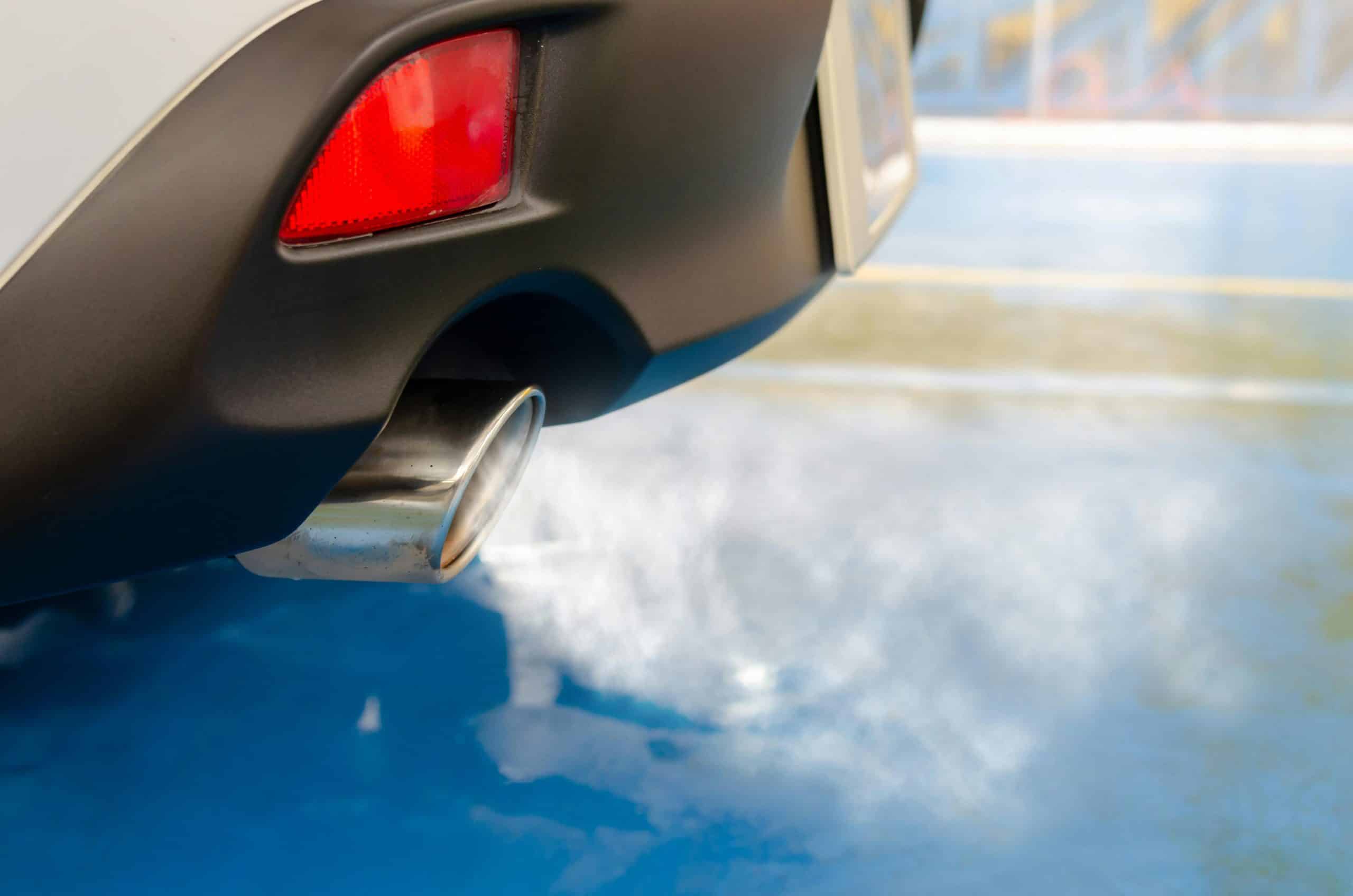 Exhaust and muffler system components in a car engine